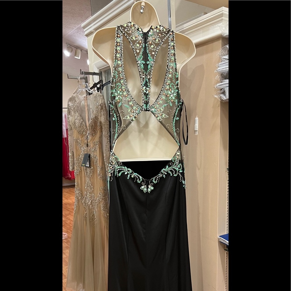 💐SALE💐 Beads Embellished Top Jersey Long Dress - Picture 8 of 8